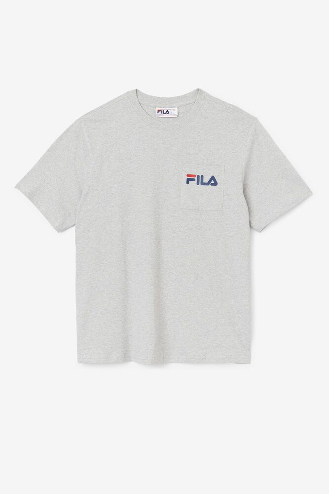 Fila T-Shirt Mens Grey - Curtis Pocket - Philippines 9753041-PH